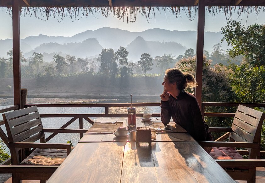 Breakfast by the Nam Khan