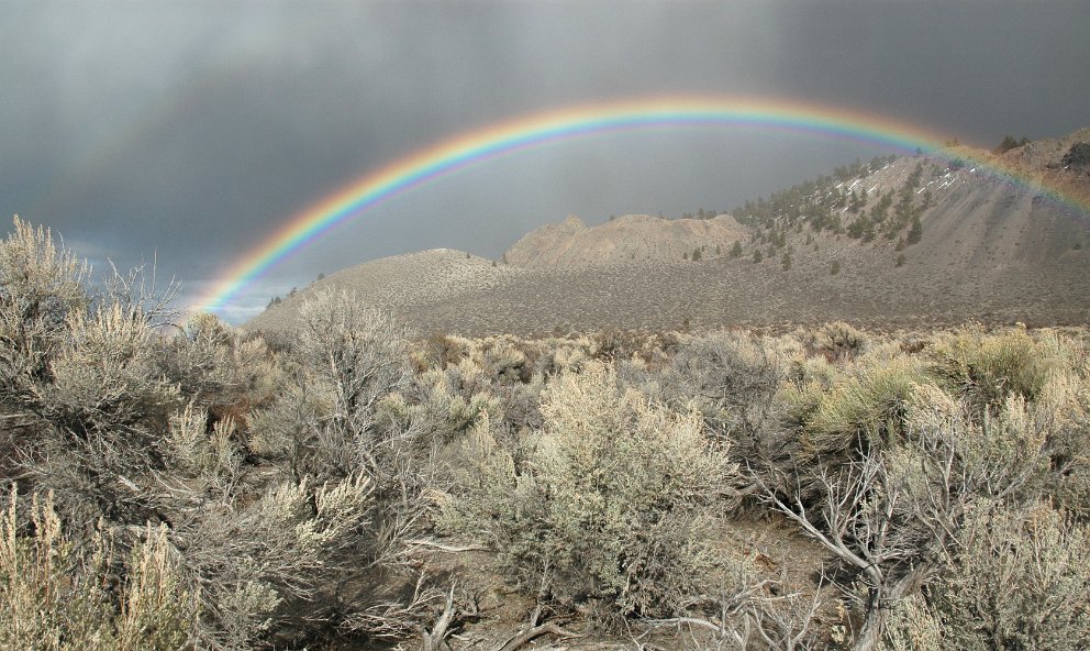 Rainbow in Mono Lake