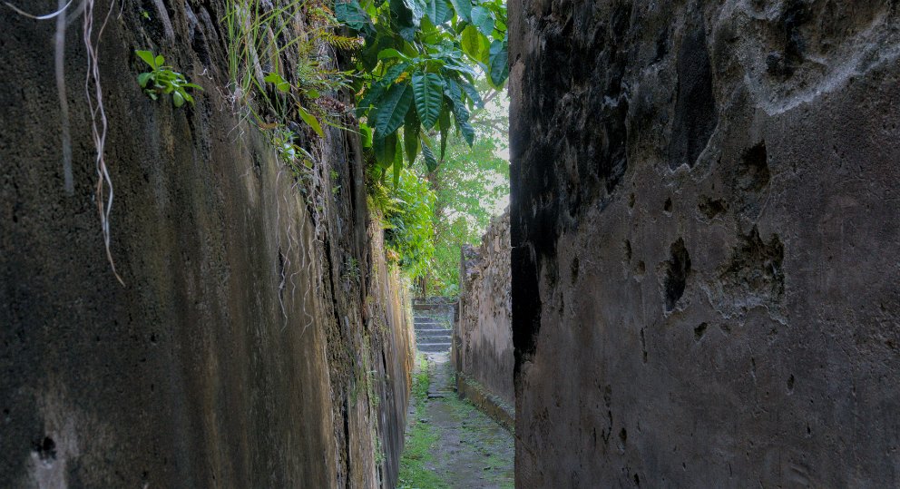 Narrow street at St. Pierre