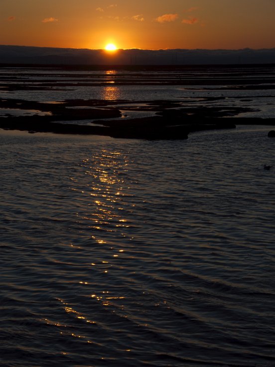 Sunset in the salt ponds